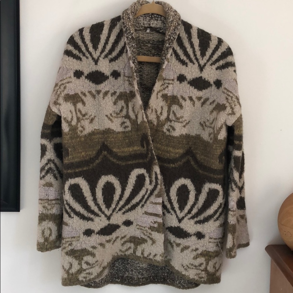 Free People Comfy Green Sparkle Sweater